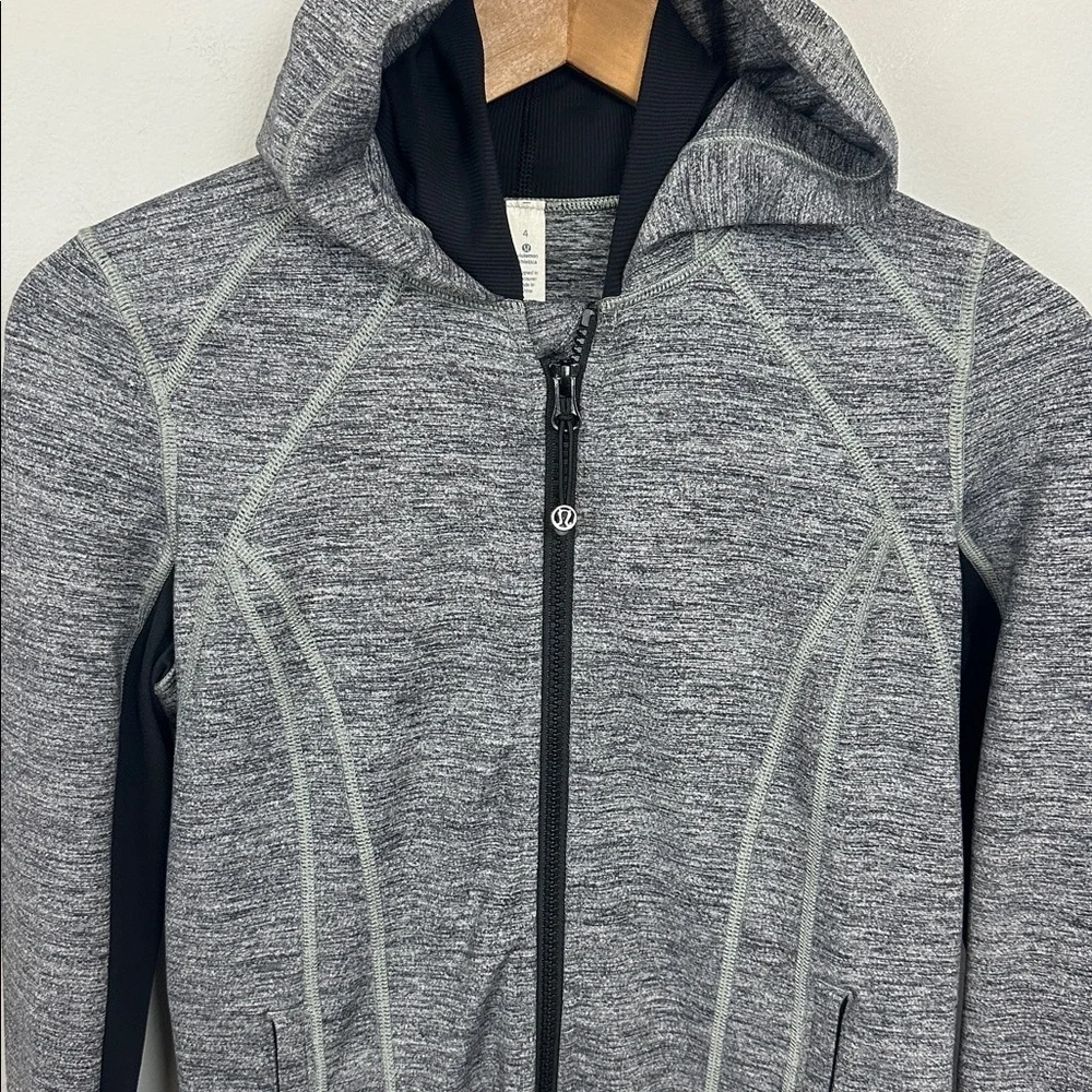 Lululemon Daily Practice Jacket Space Dye Camo Black Dark Slate / Black Sz 4